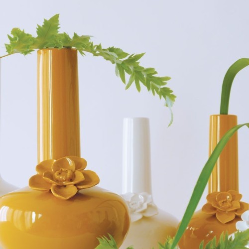 Vaso porcellana con fiore a collo alto - vendtia online In•Vasi