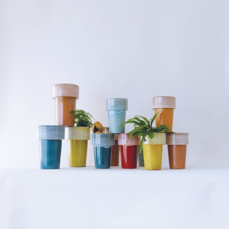 Vaso alto con bordo superiore - vendtia online In•Vasi