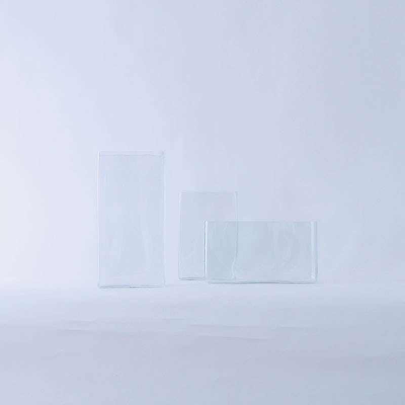 Vaso in vetro trasparente, 30x10 cm