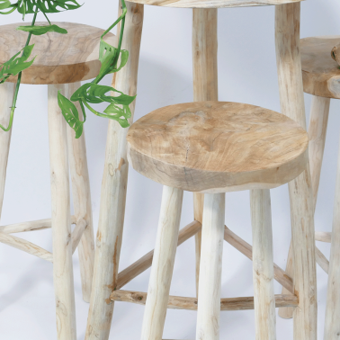 Tavolo alto con sgabelli in teak - vendita online su In•Vasi