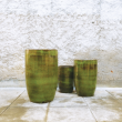 Vaso grande color verde oliva smaltato - Invasi.eu