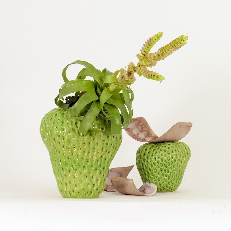 Vaso fragola verde - vendita online su In-Vasi Vaso fragola verde - vendita online su In-Vasi