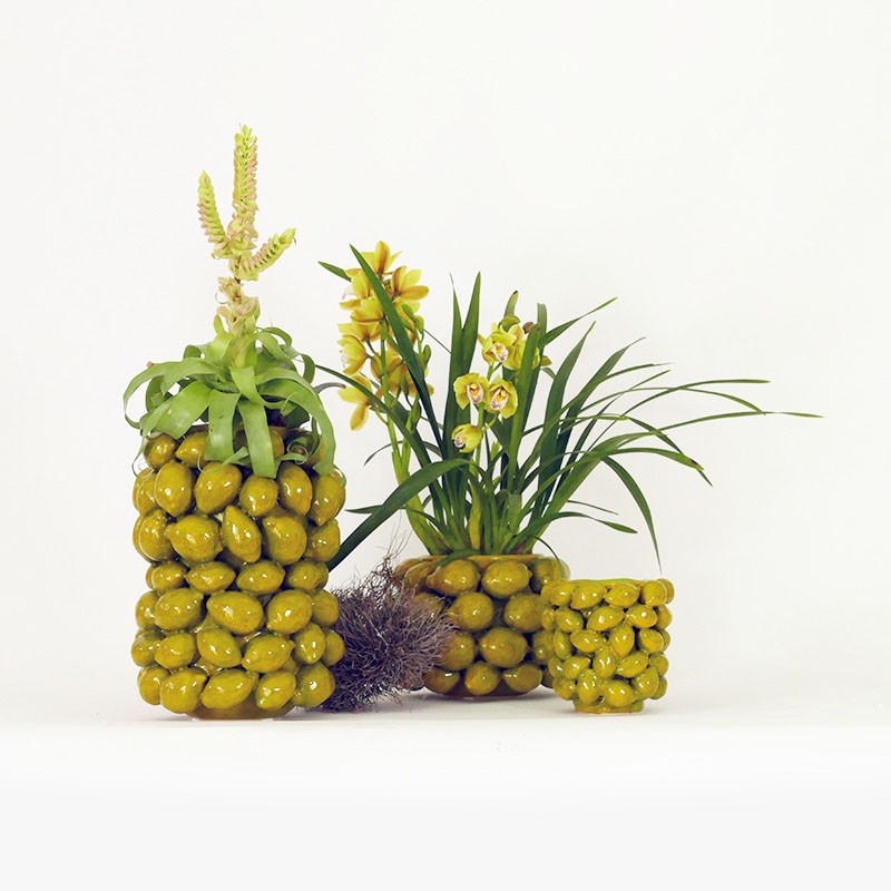 Vaso con limoni verdi - vendita online su In-Vasi