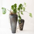 Vaso alluminio nero bombato decorato - vendita online su In-Vasi