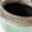 Vaso bombato verde con bordo moderno - vendita online su In-Vasi