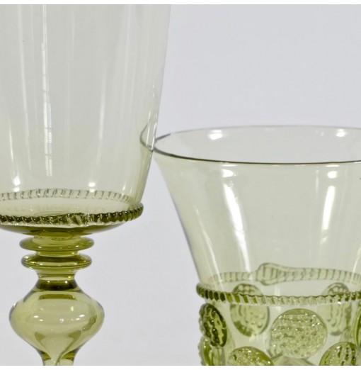 Bicchiere in cristallo di Boemia verde