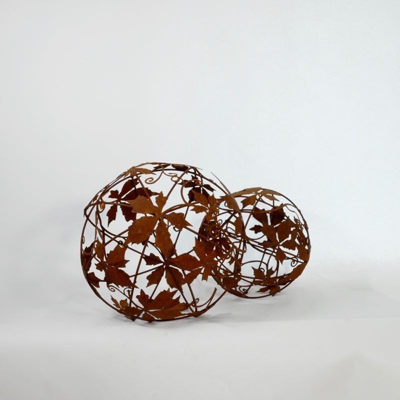 Xanter Sfera Decorativa In Metallo Dorato 17.8 Cm - Ornamento Moderno Per Tavolo, Mensola E Ciotole Di Vetro