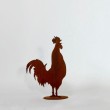 Gallo in metallo arrugginito